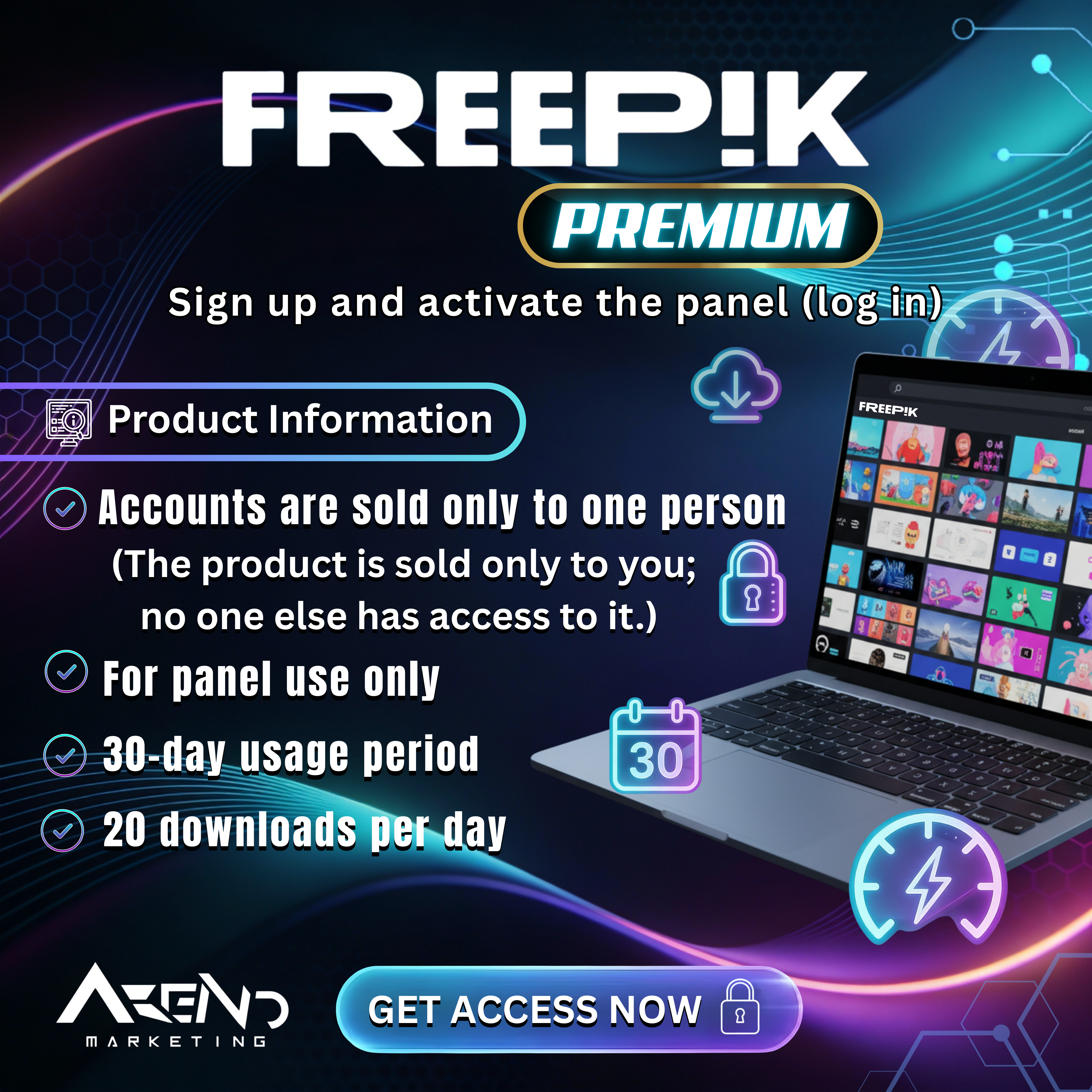 🔑Freepik Premium - 1 Month