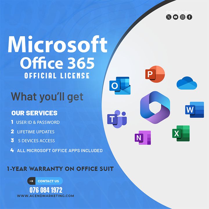 ✨ Microsoft 365 – 1 year Key