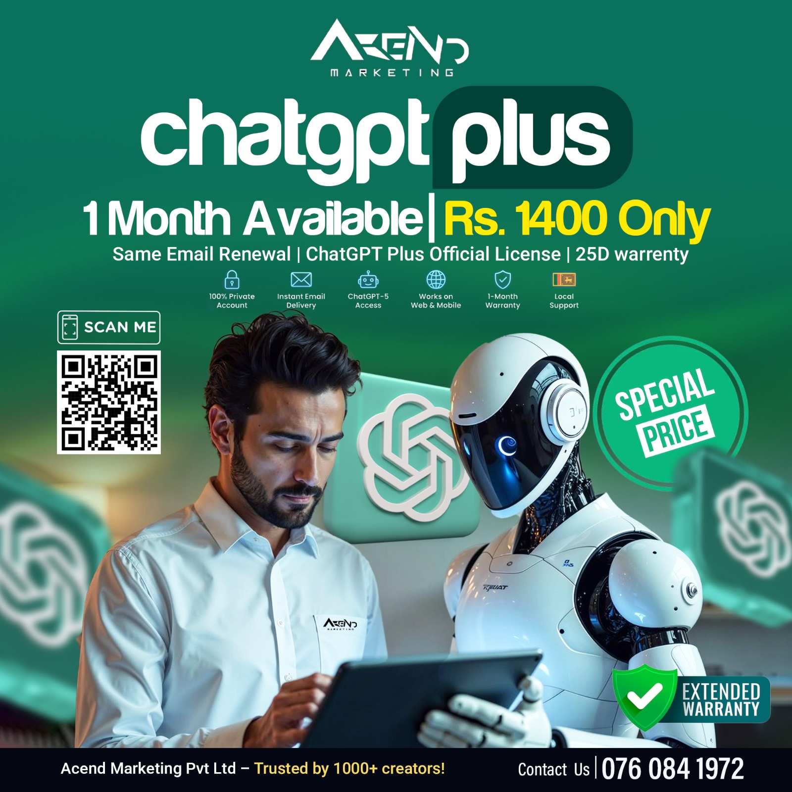 🚀 ChatGPT Plus – 1 Month Available